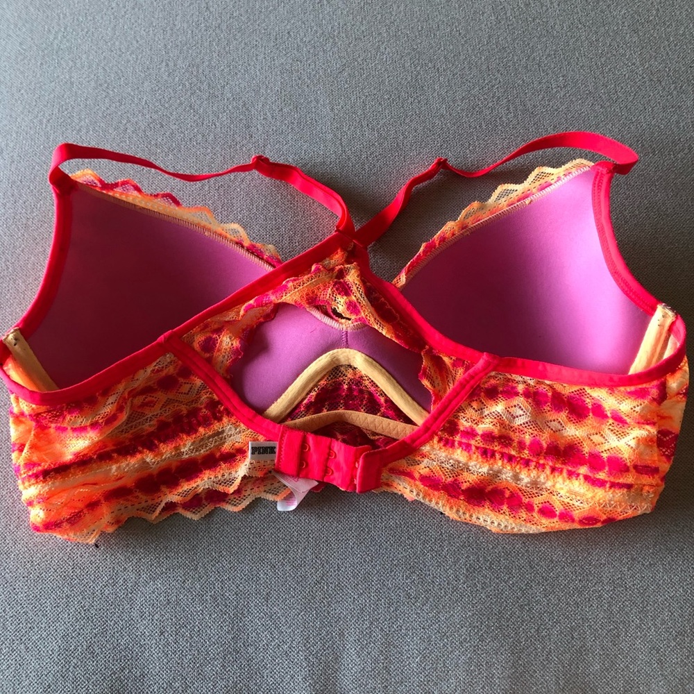 PINK Multicolored Razorback Bralette - Picture 2 of 3